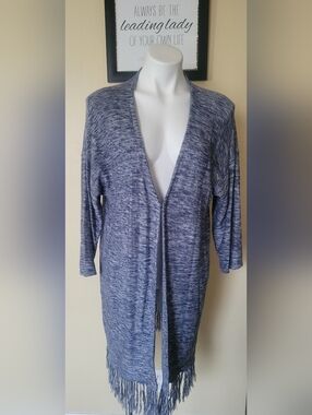 Cupio Heathered Purple-Gray Knit Top